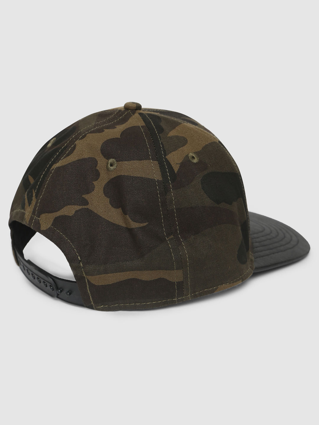 Black Camo Print Cap