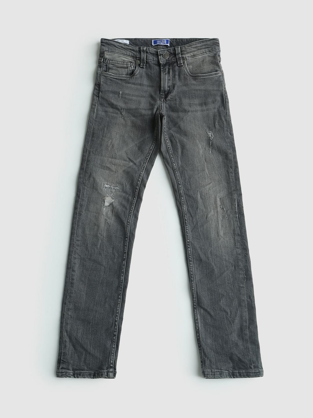 Boys Grey Mid Rise Ben Slim Fit Jeans
