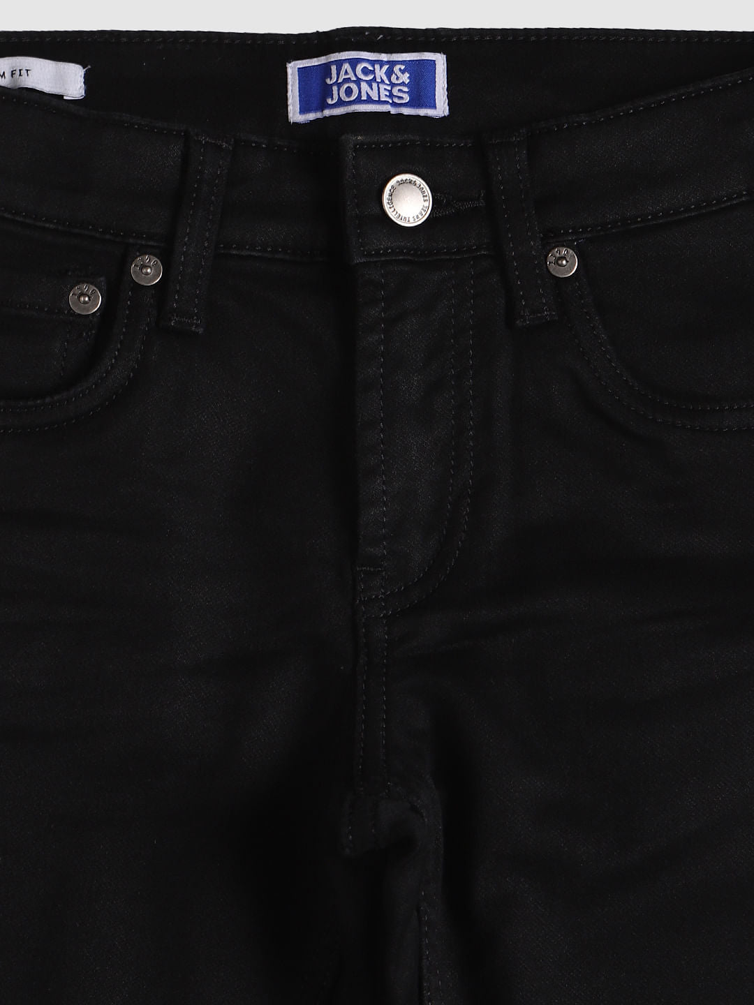 Boys Black Mid Rise Glenn Slim Fit Jeans