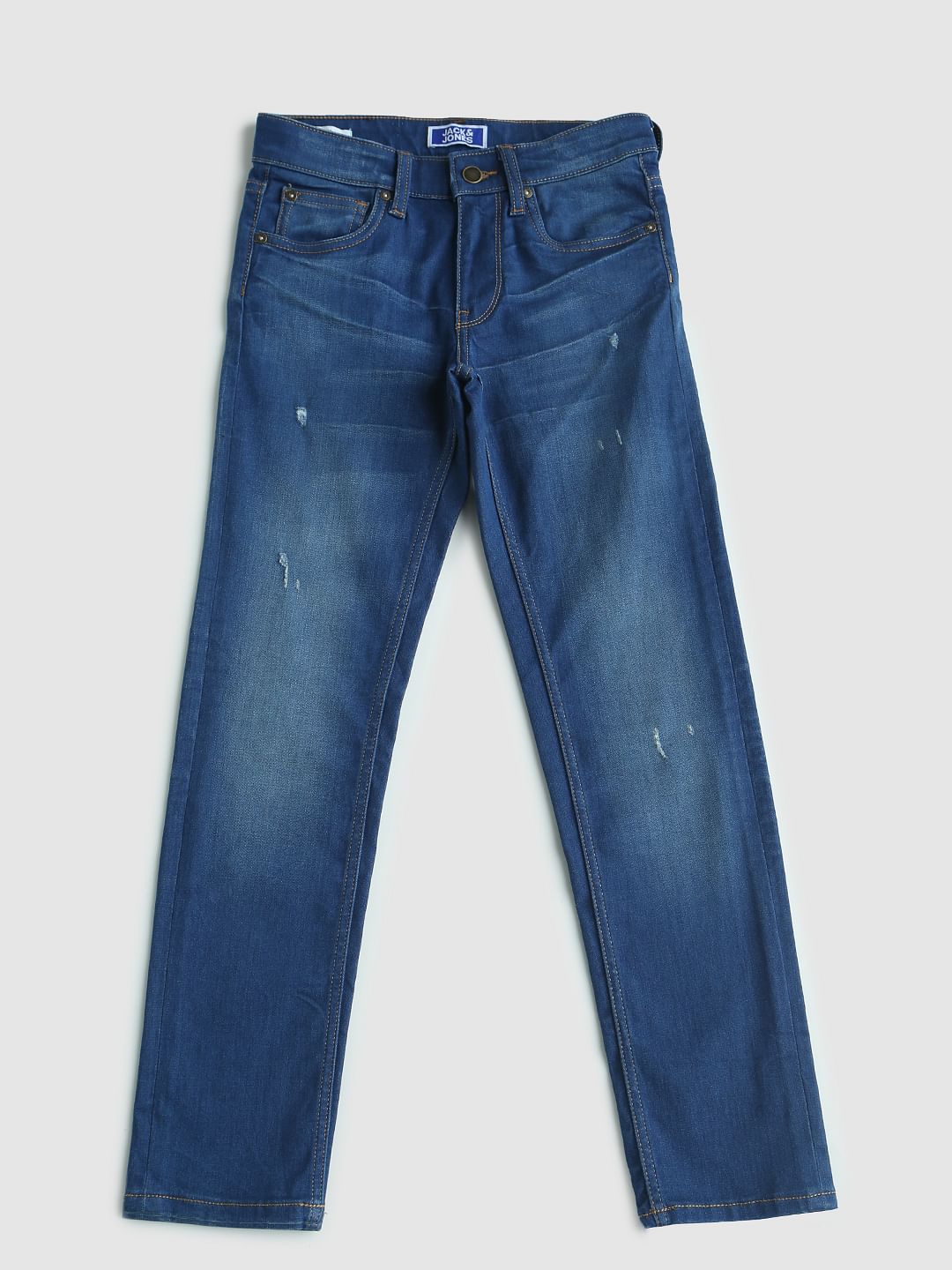 Boys Blue Mid Rise Tim Slim Fit Jeans - 128/8Y