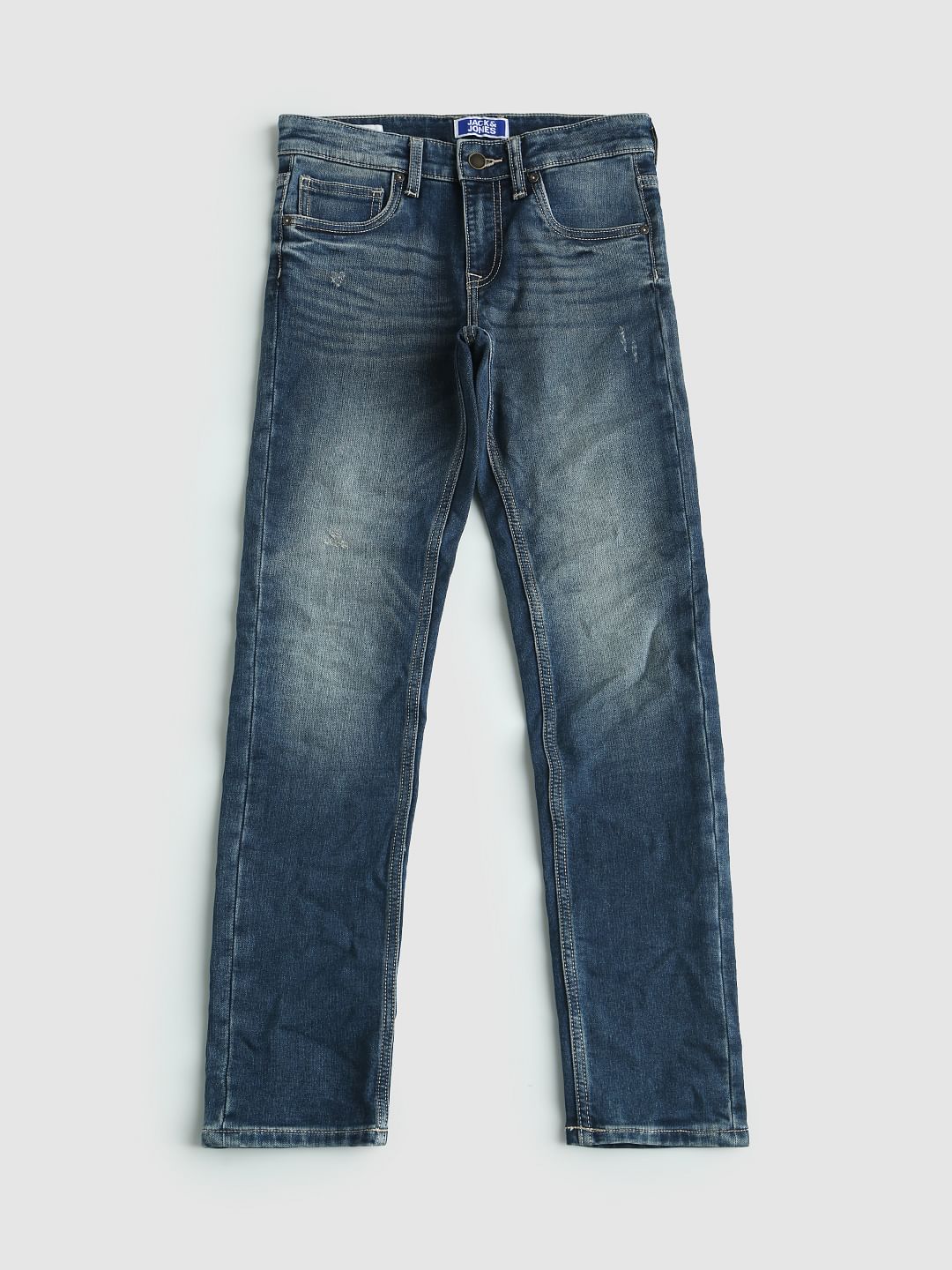 Boys Blue Light Faded Ben Slim Fit Jeans - 128/8Y