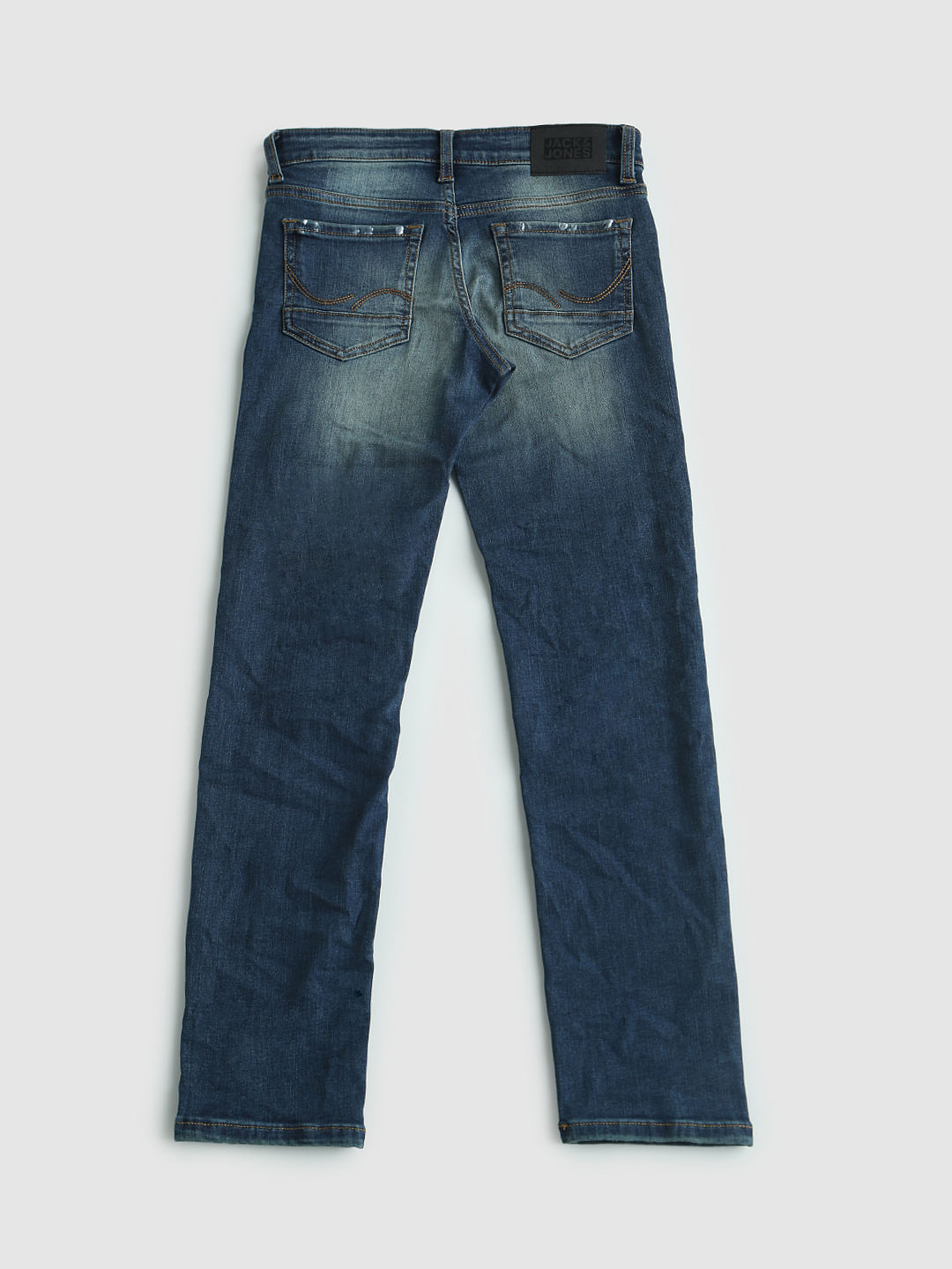 Boys Blue Mid Rise Faded Ben Skinny Jeans