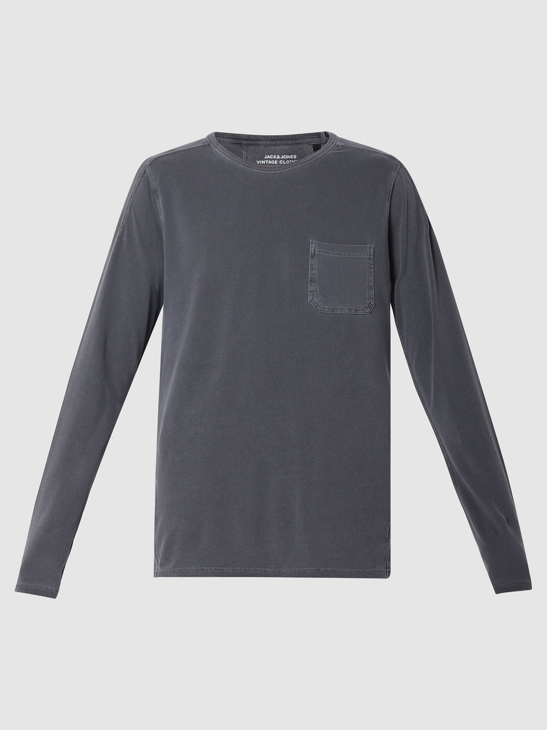 Grey Washed Crew Neck T-Shirt