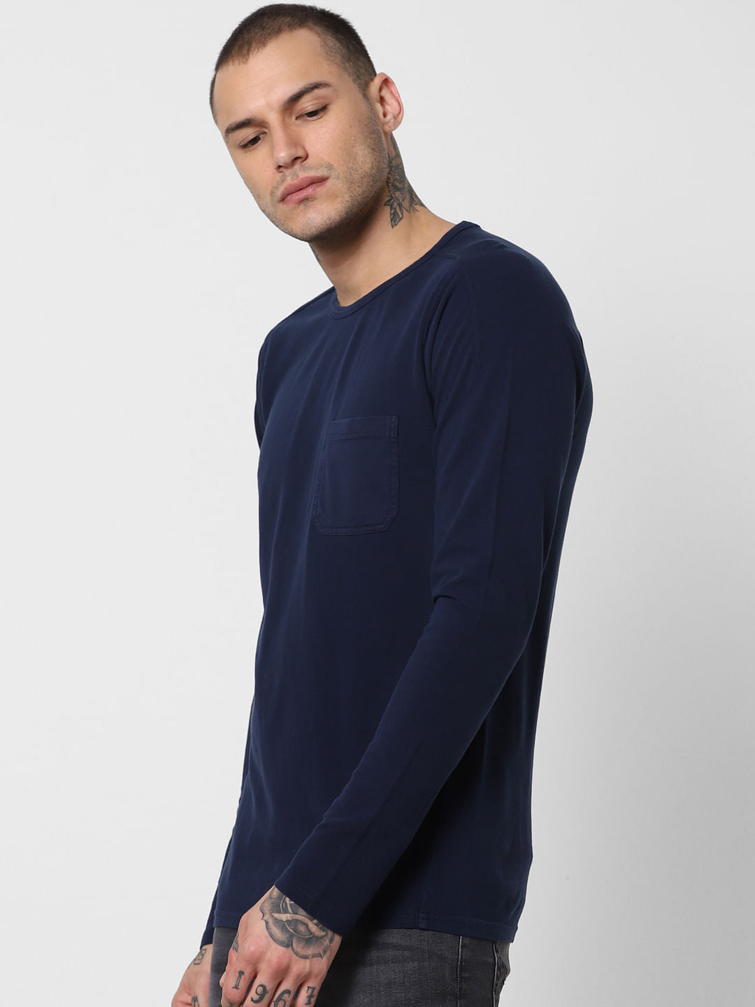 Navy Blue Crew Neck T-Shirt
