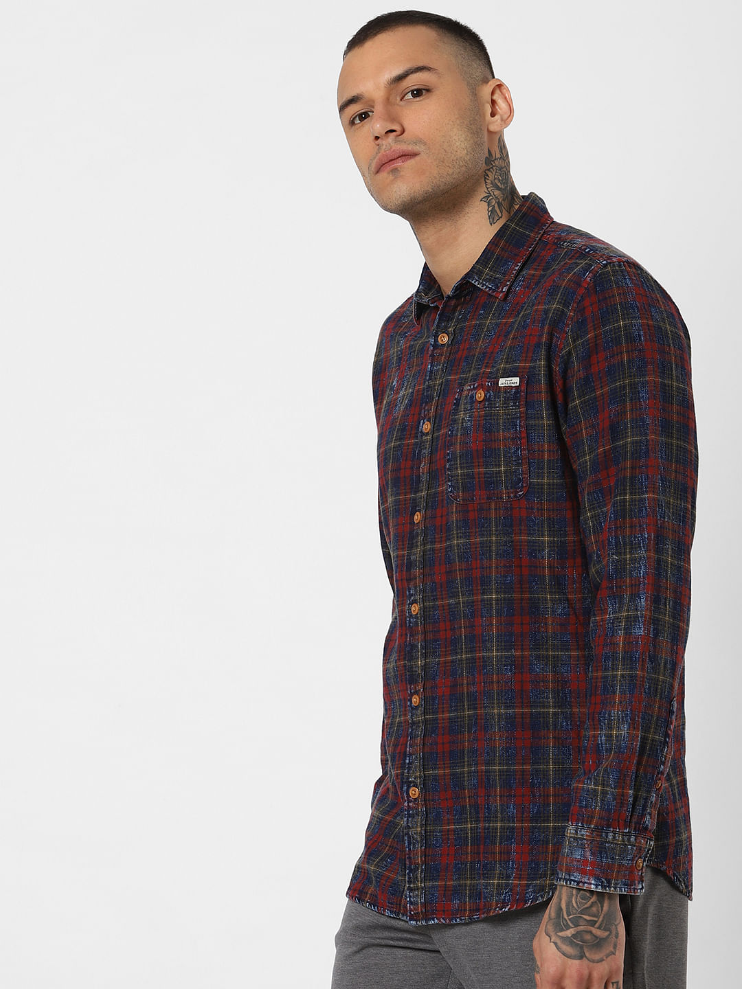 Red Check Full Sleeves Shirt