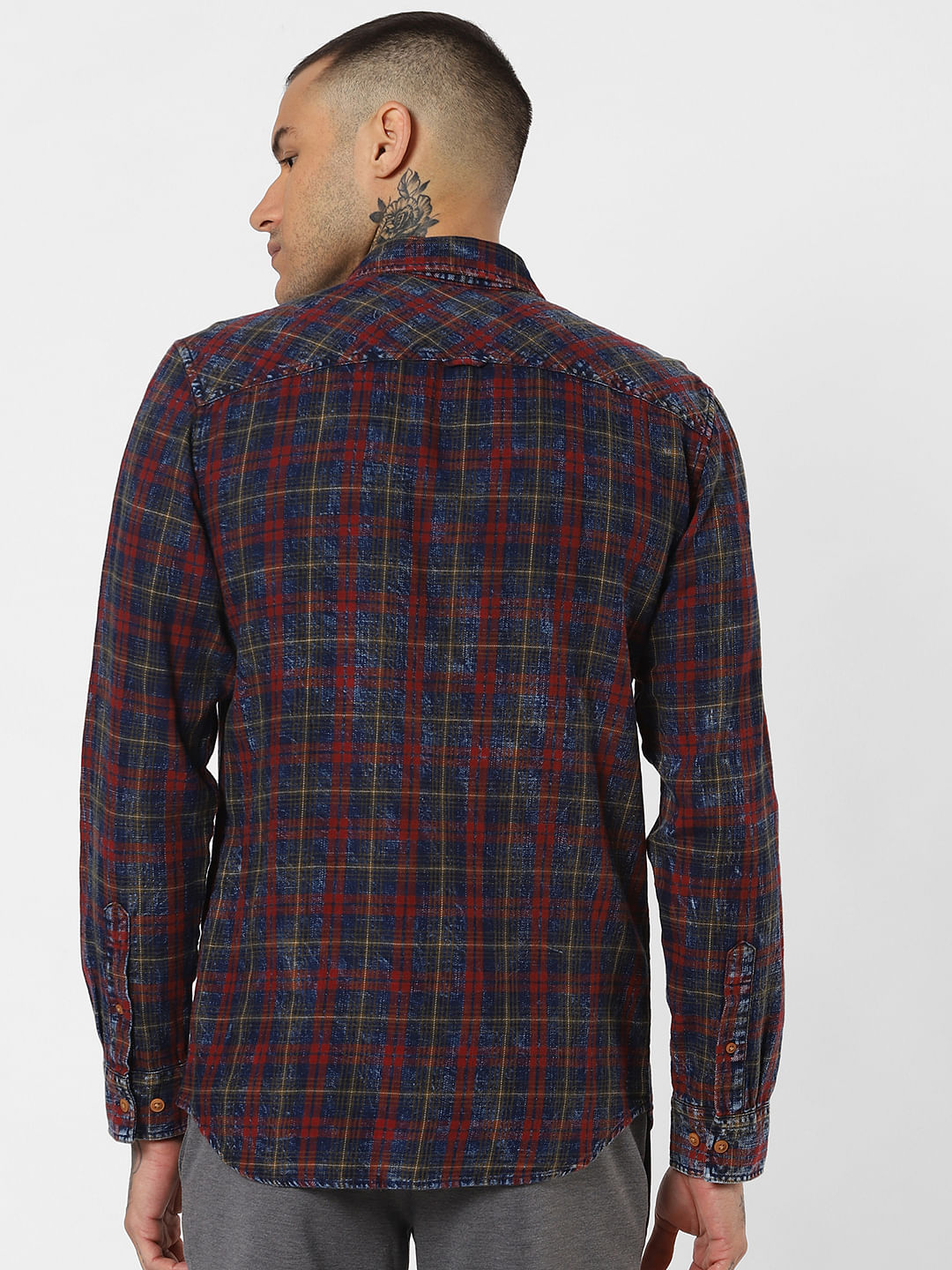 Red Check Full Sleeves Shirt