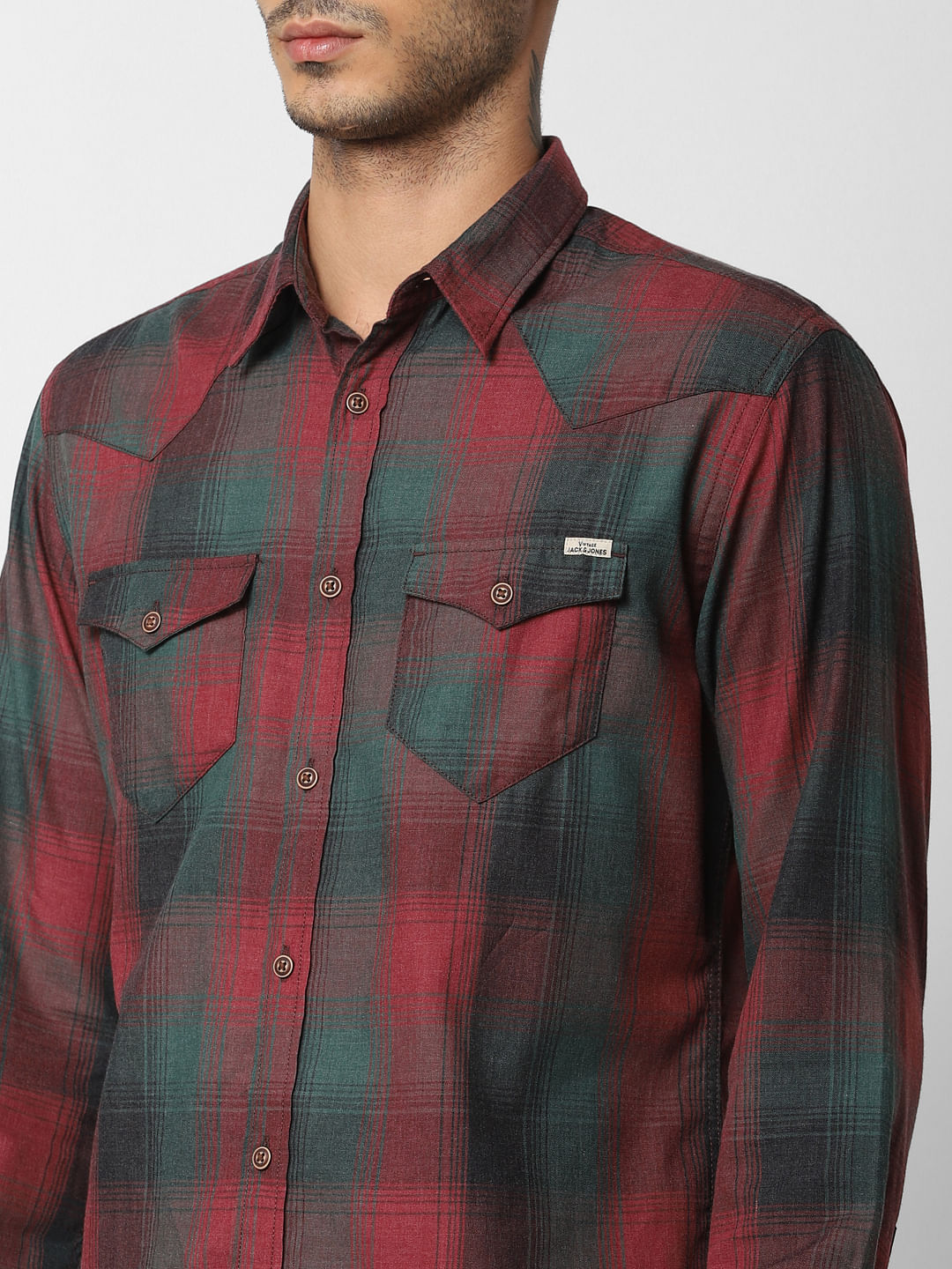 Red Check Full Sleeves Shirt