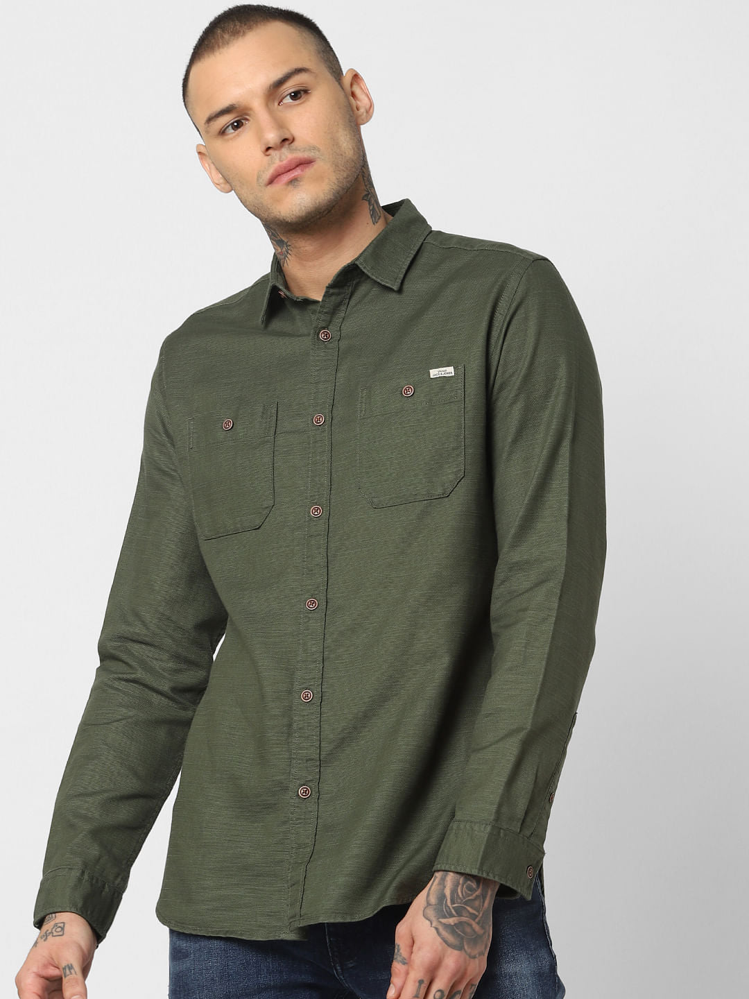 Green Full Sleeves Shirt