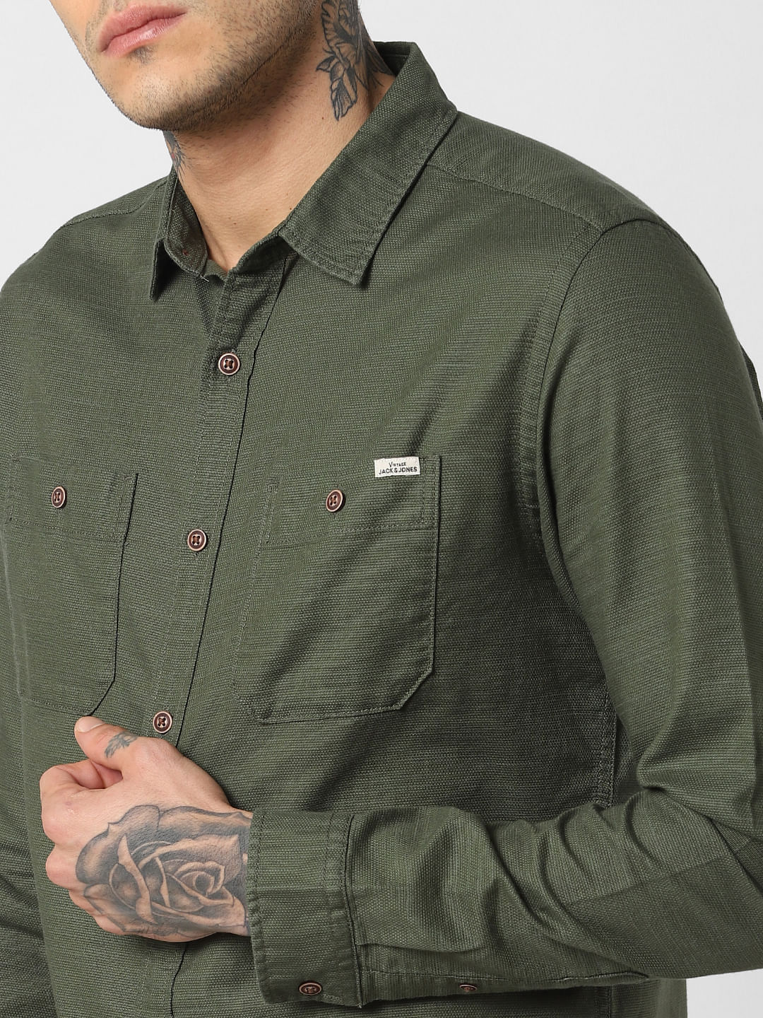 Green Full Sleeves Shirt