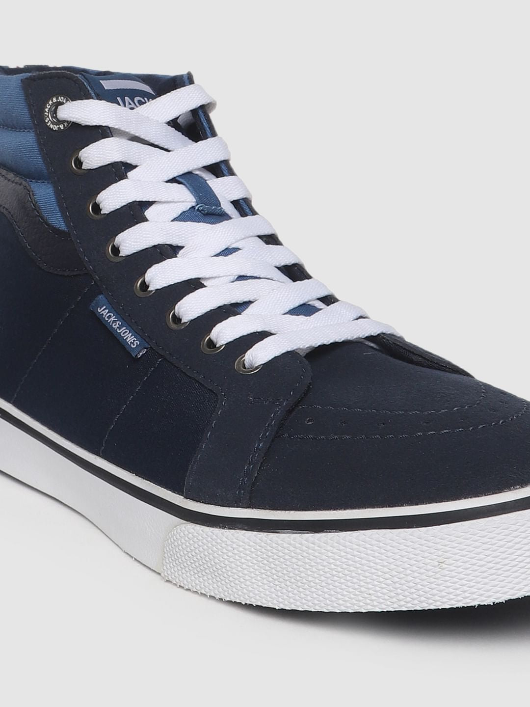 Navy Blue High-Top Sneakers