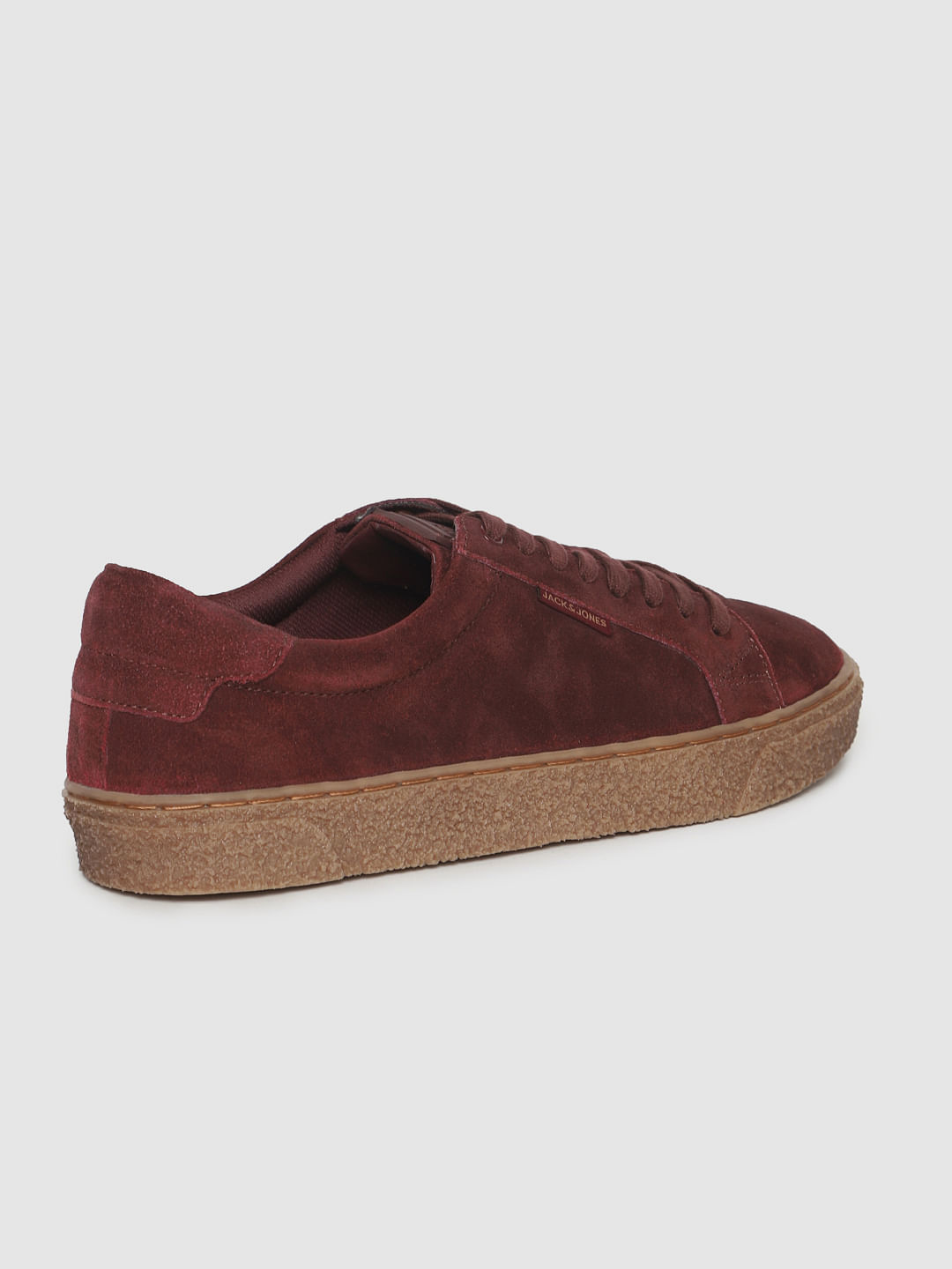 Dark Red Suede Sneakers