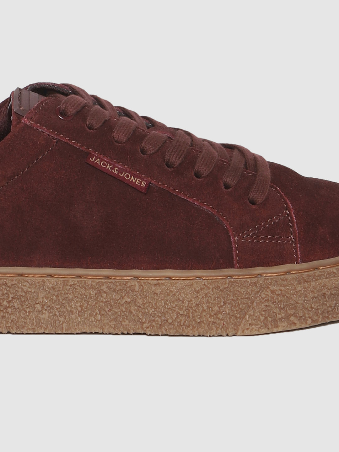 Dark Red Suede Sneakers