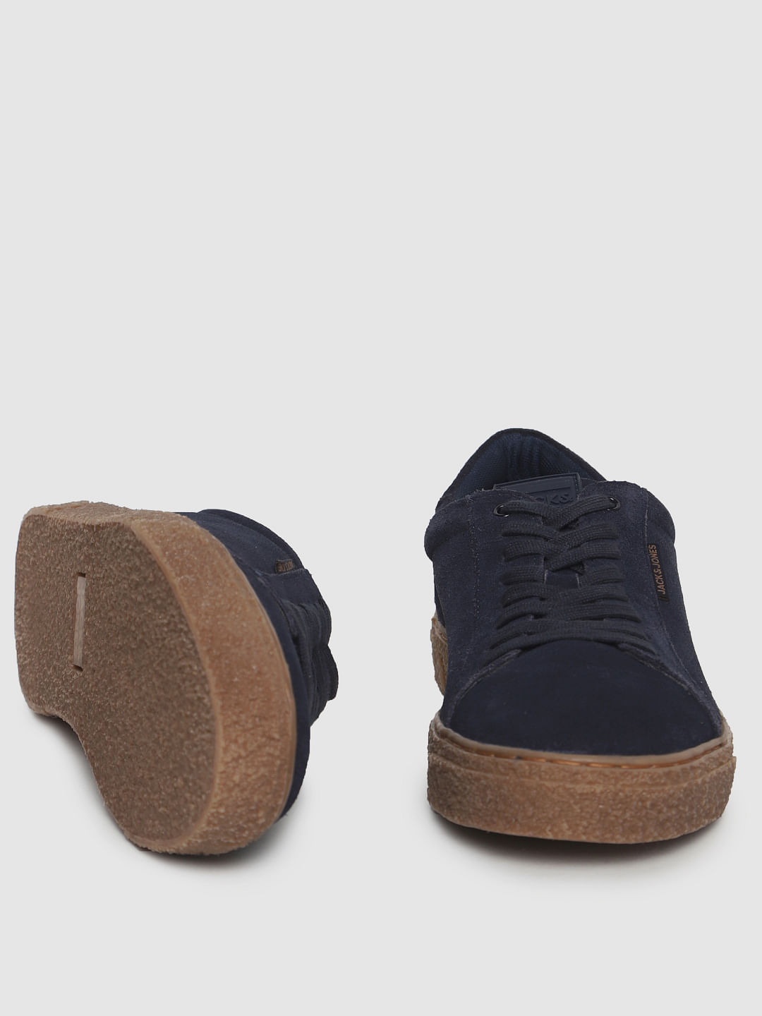 Navy Blue Suede Sneakers