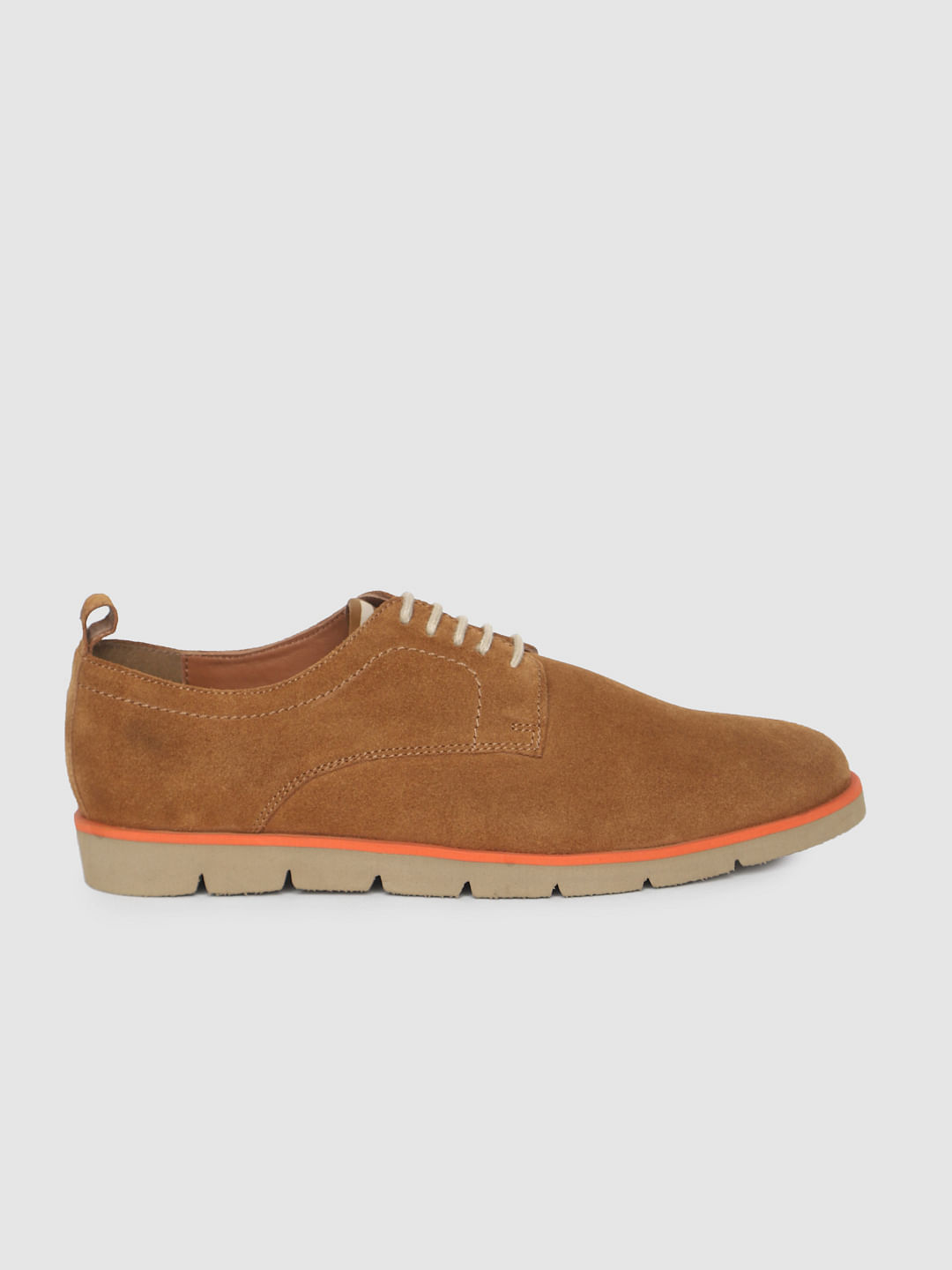 Tan Suede Formal Shoes - 6