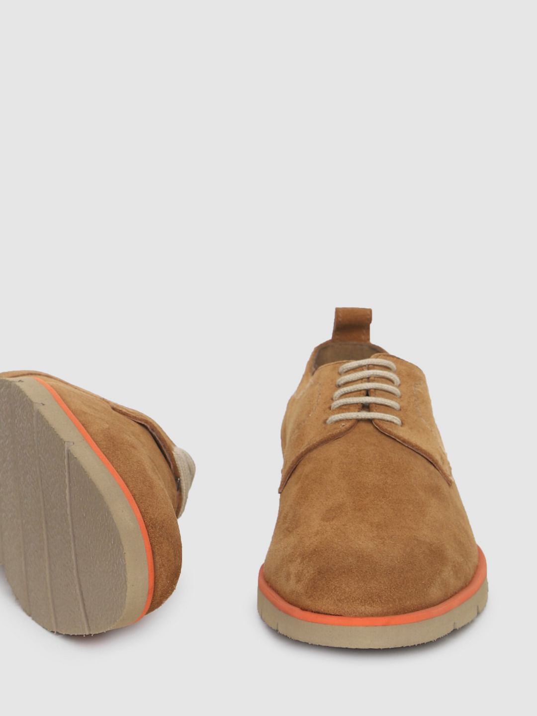 Tan Suede Formal Shoes