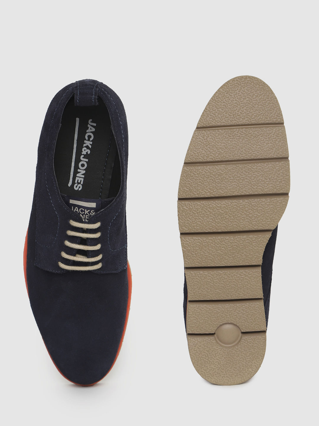 Navy Blue Suede Formal Shoes