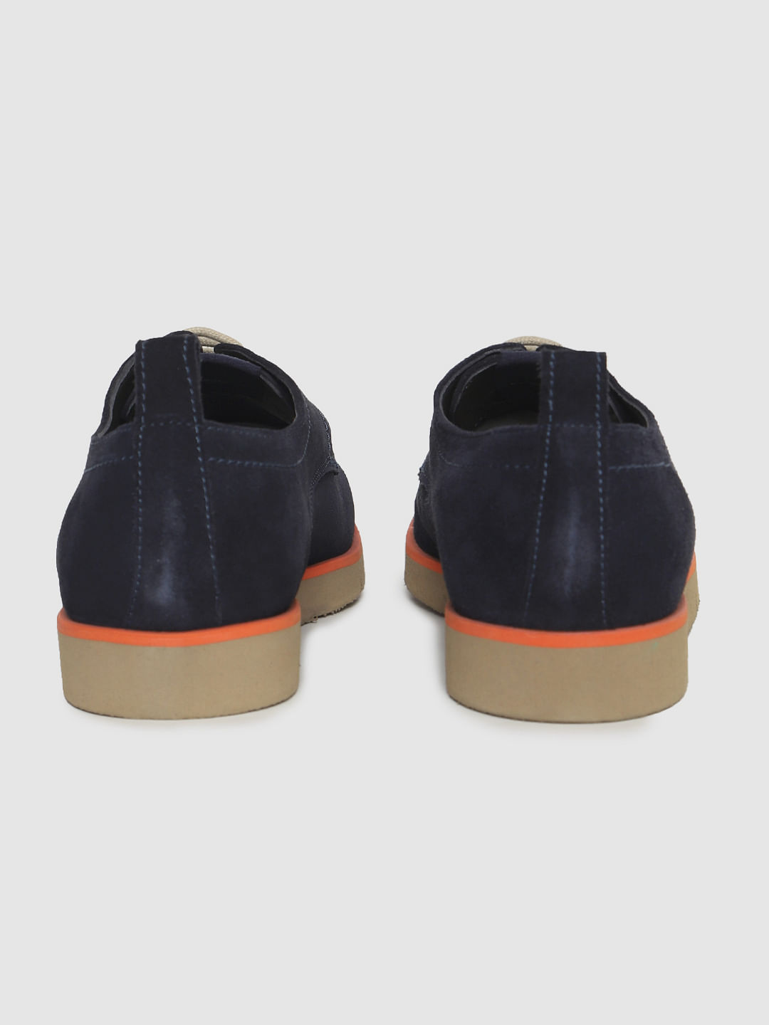 Navy Blue Suede Formal Shoes