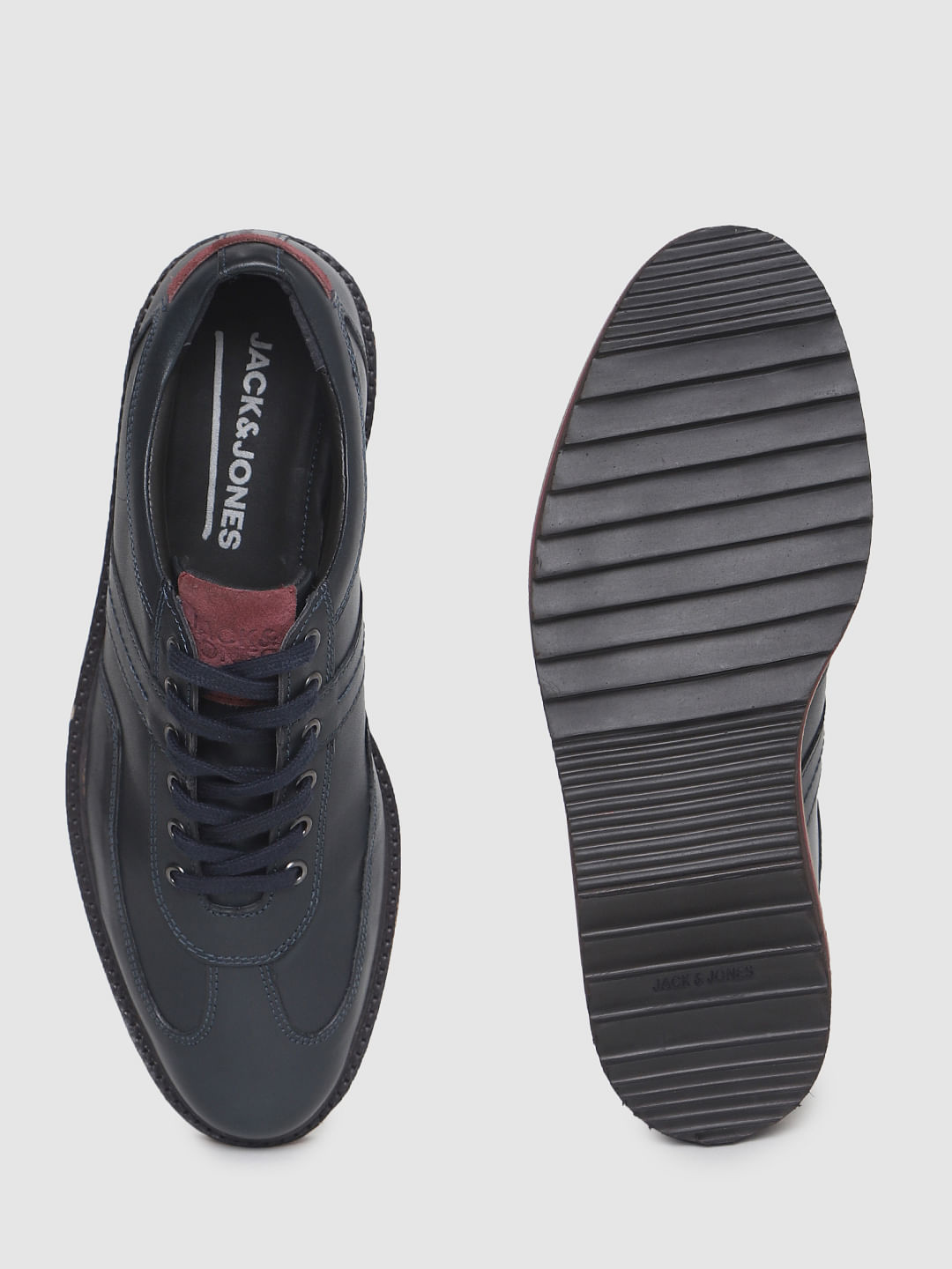 Navy Blue Leather Formal Shoes