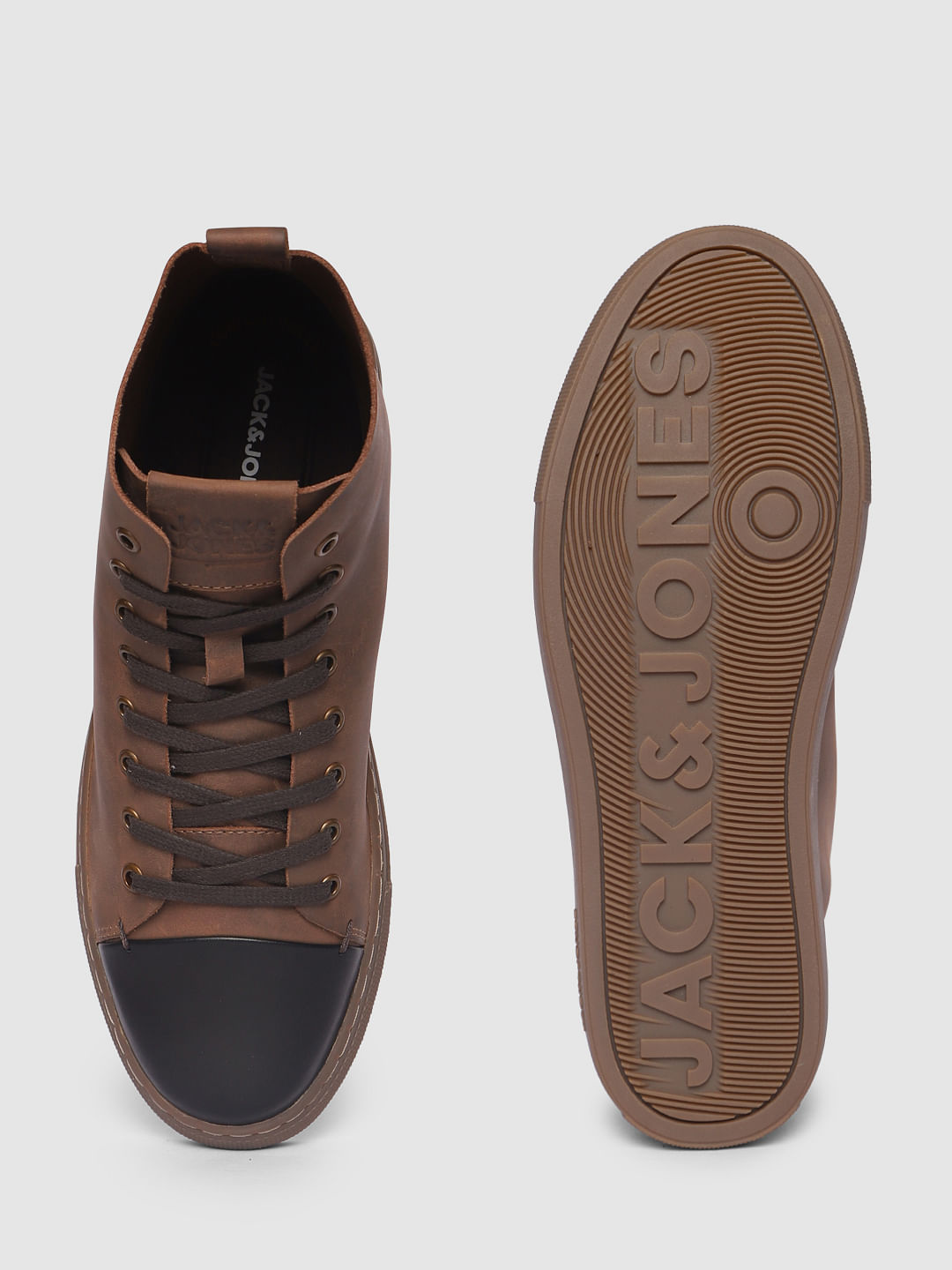 Brown Hi-Top Leather Boots