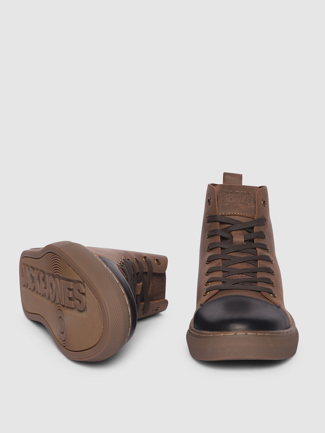 Brown Hi-Top Leather Boots