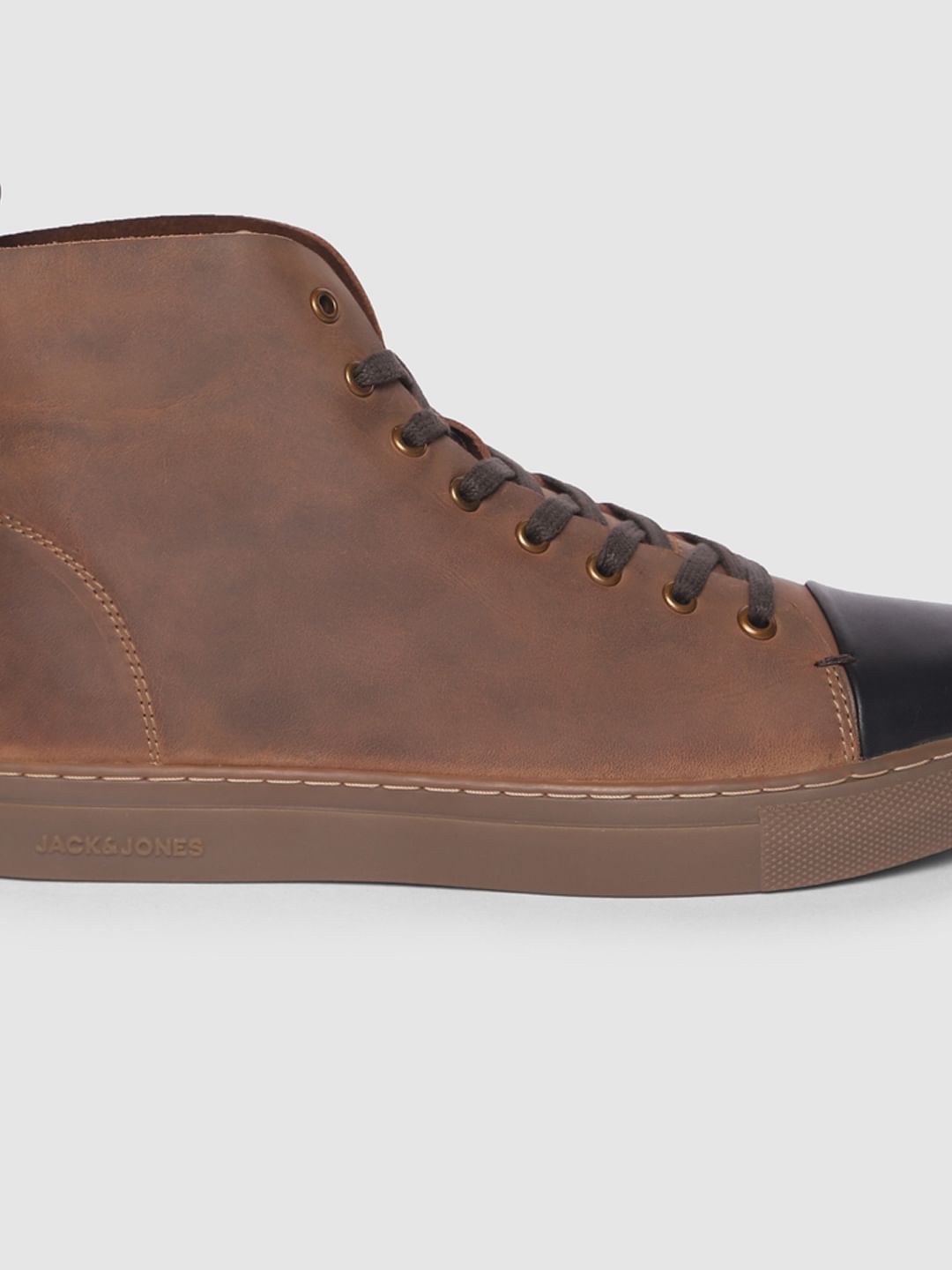 Brown Hi-Top Leather Boots