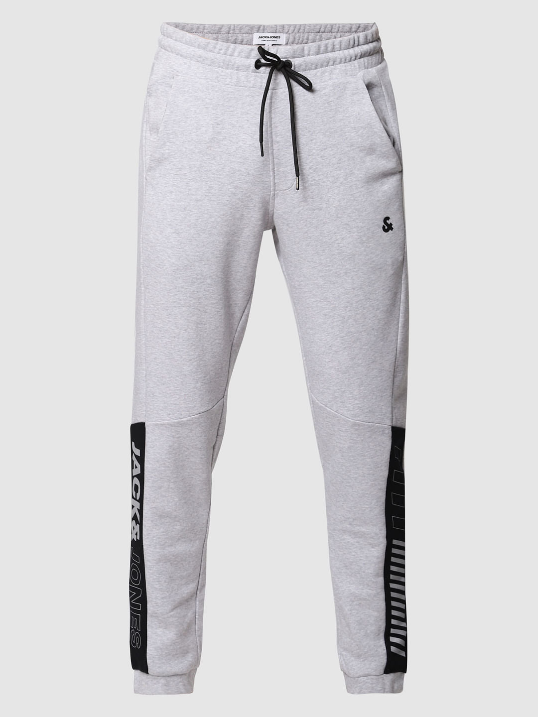 Grey Logo Print Sweatpants