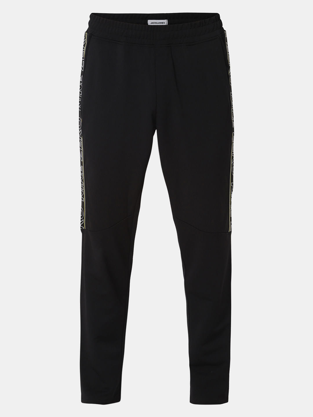 Black Tape Detail Sweatpants