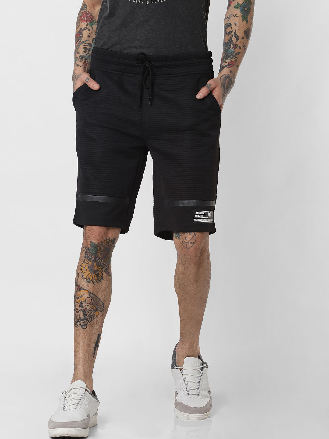 Black Drawstring Sweatshorts