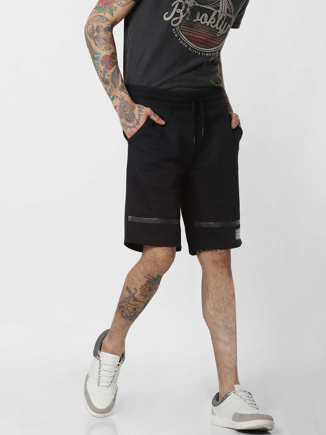 Black Drawstring Sweatshorts