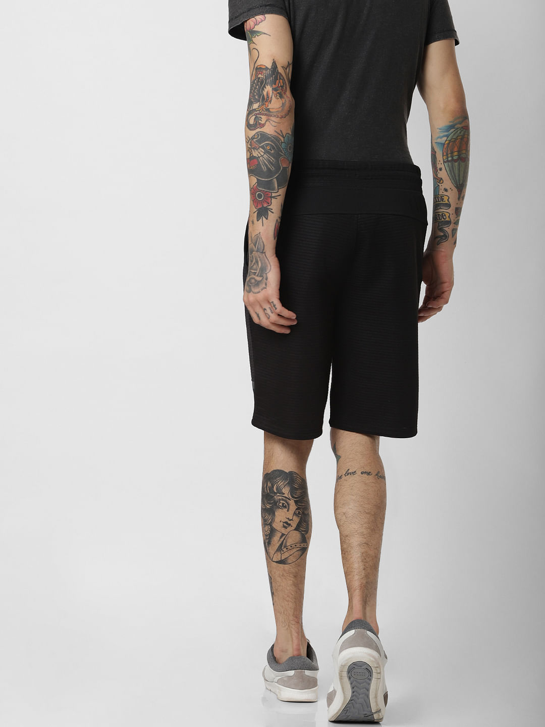 Black Drawstring Sweatshorts