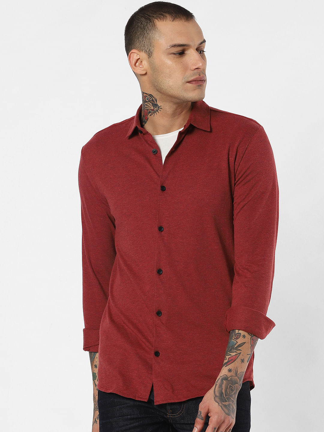 Red Full Sleeves Shirt