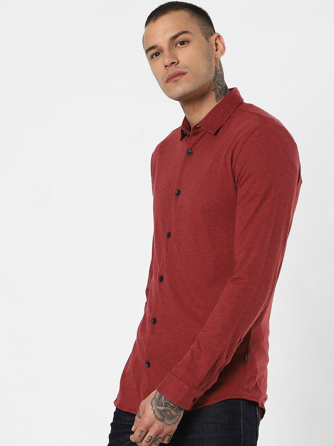 Red Full Sleeves Shirt