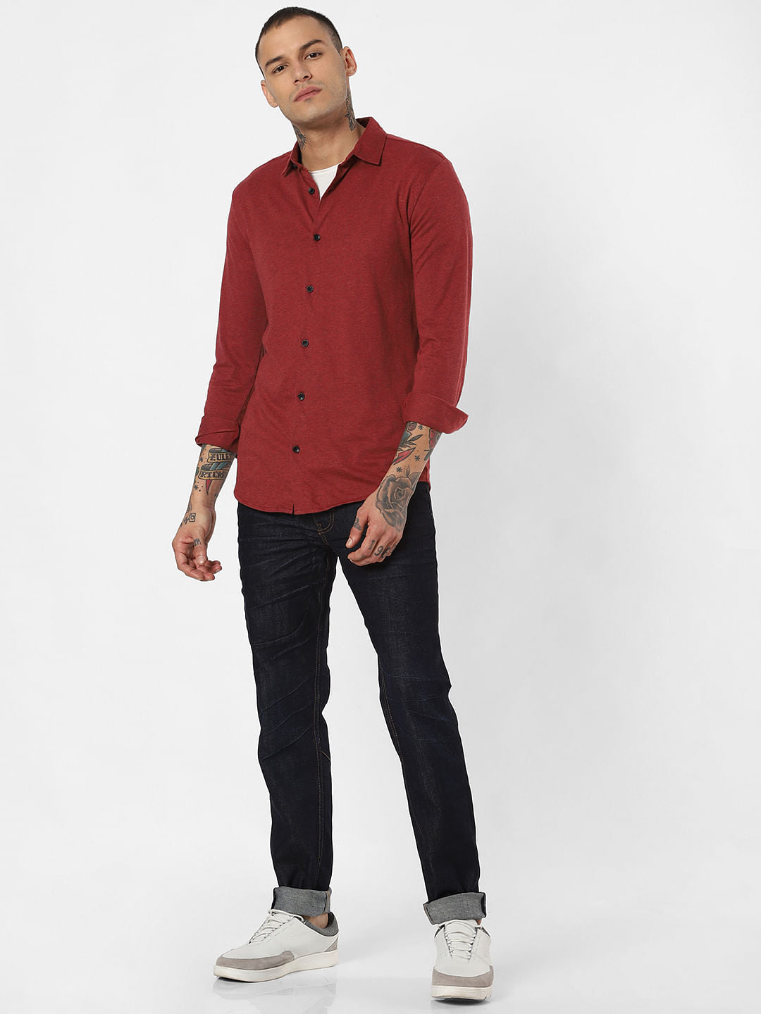 Red Full Sleeves Shirt