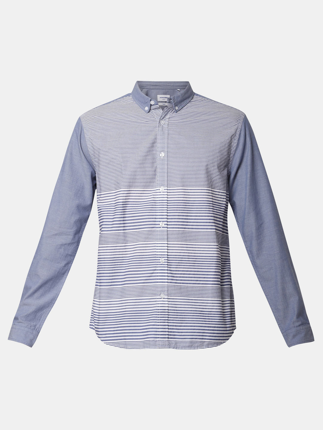 Blue Striped Full Sleeves Shirt
