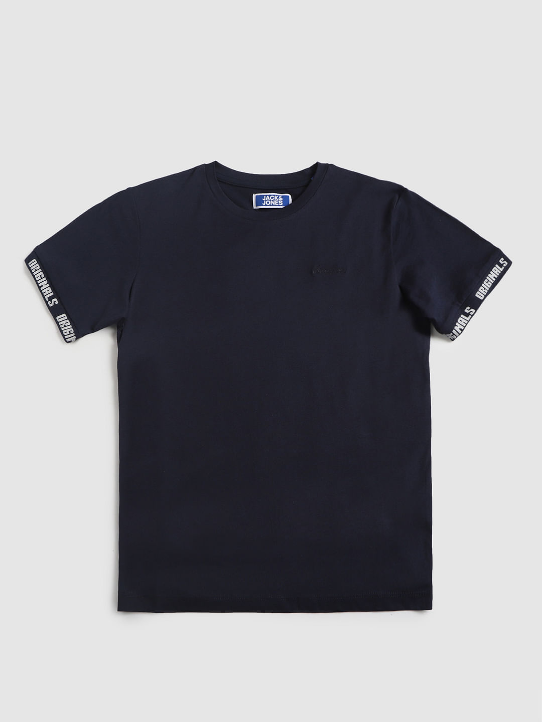 Boys Navy Blue Crew Neck T-Shirt - 128/8Y
