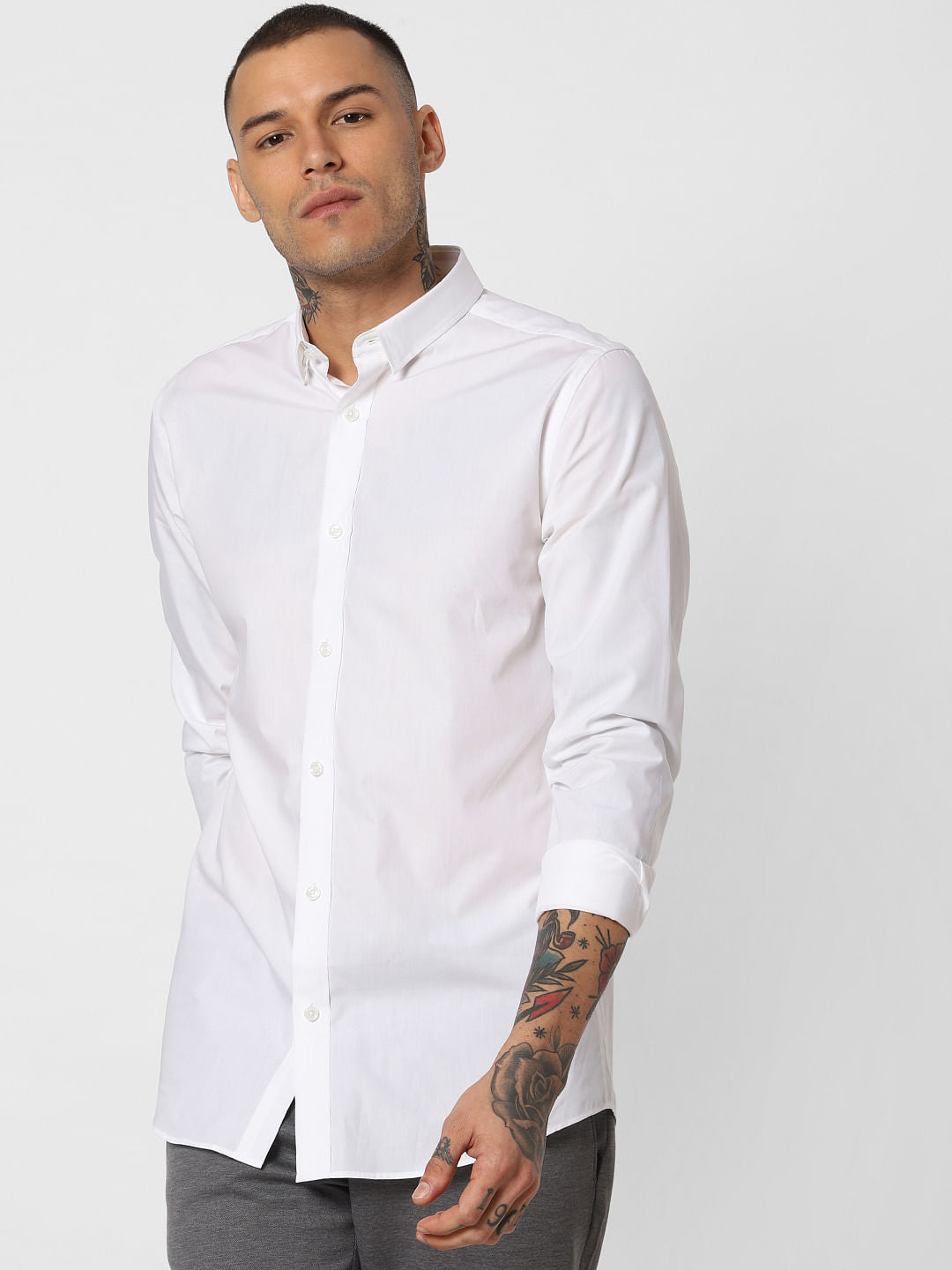 White Full Sleeves Shirt