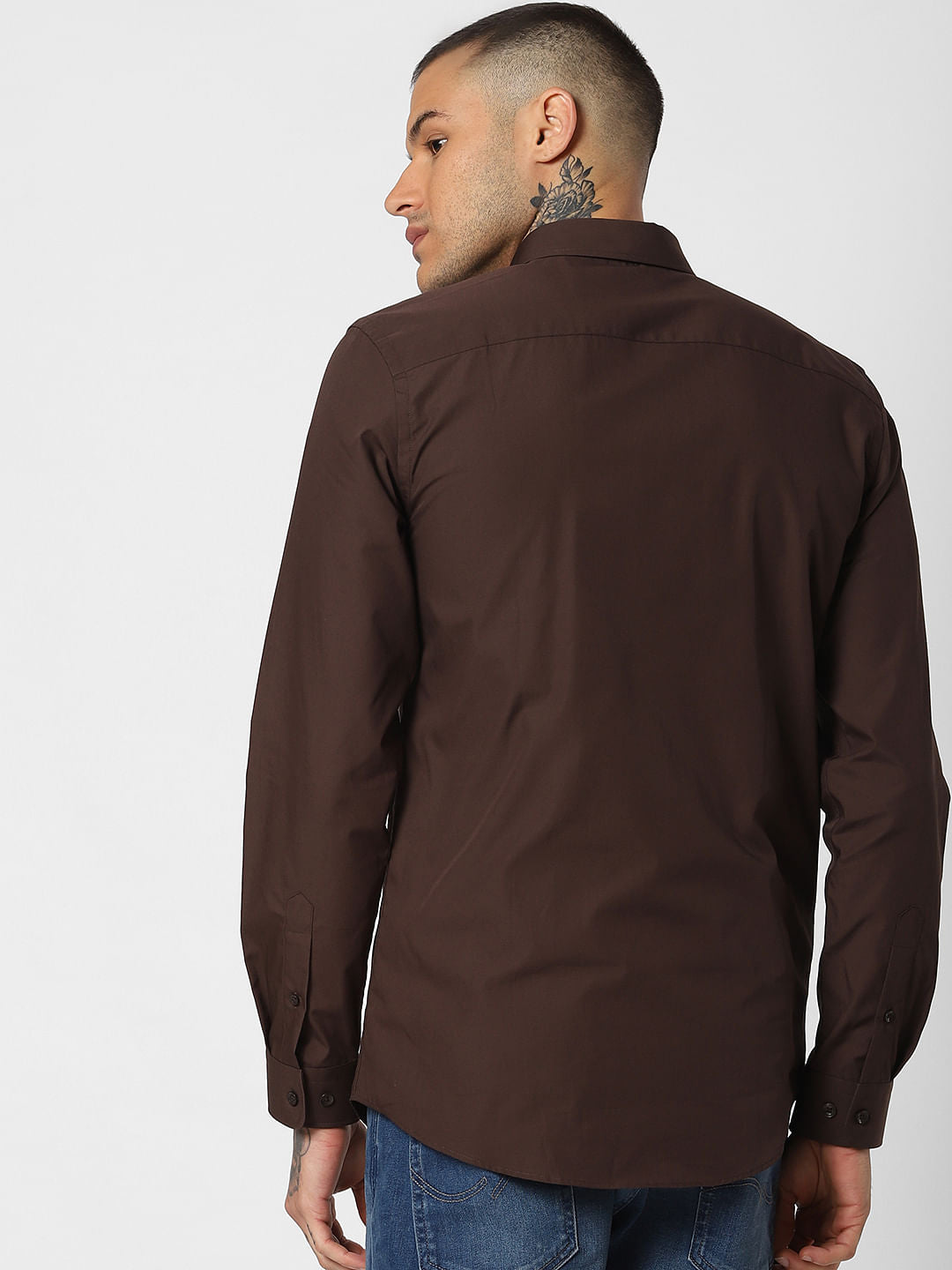 Dark Brown Full Sleeves Shirt