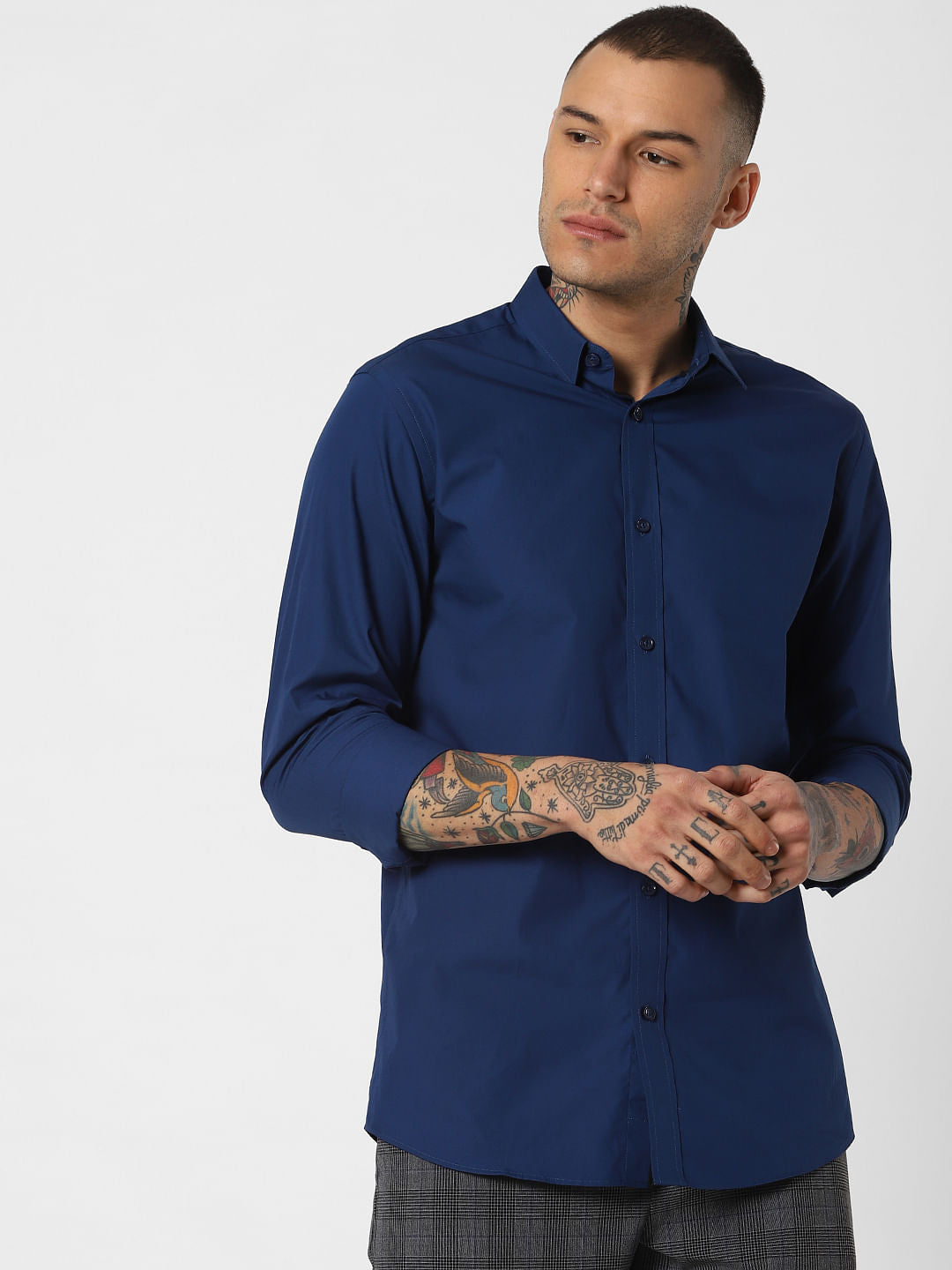 Dark Blue Full Sleeves Shirt
