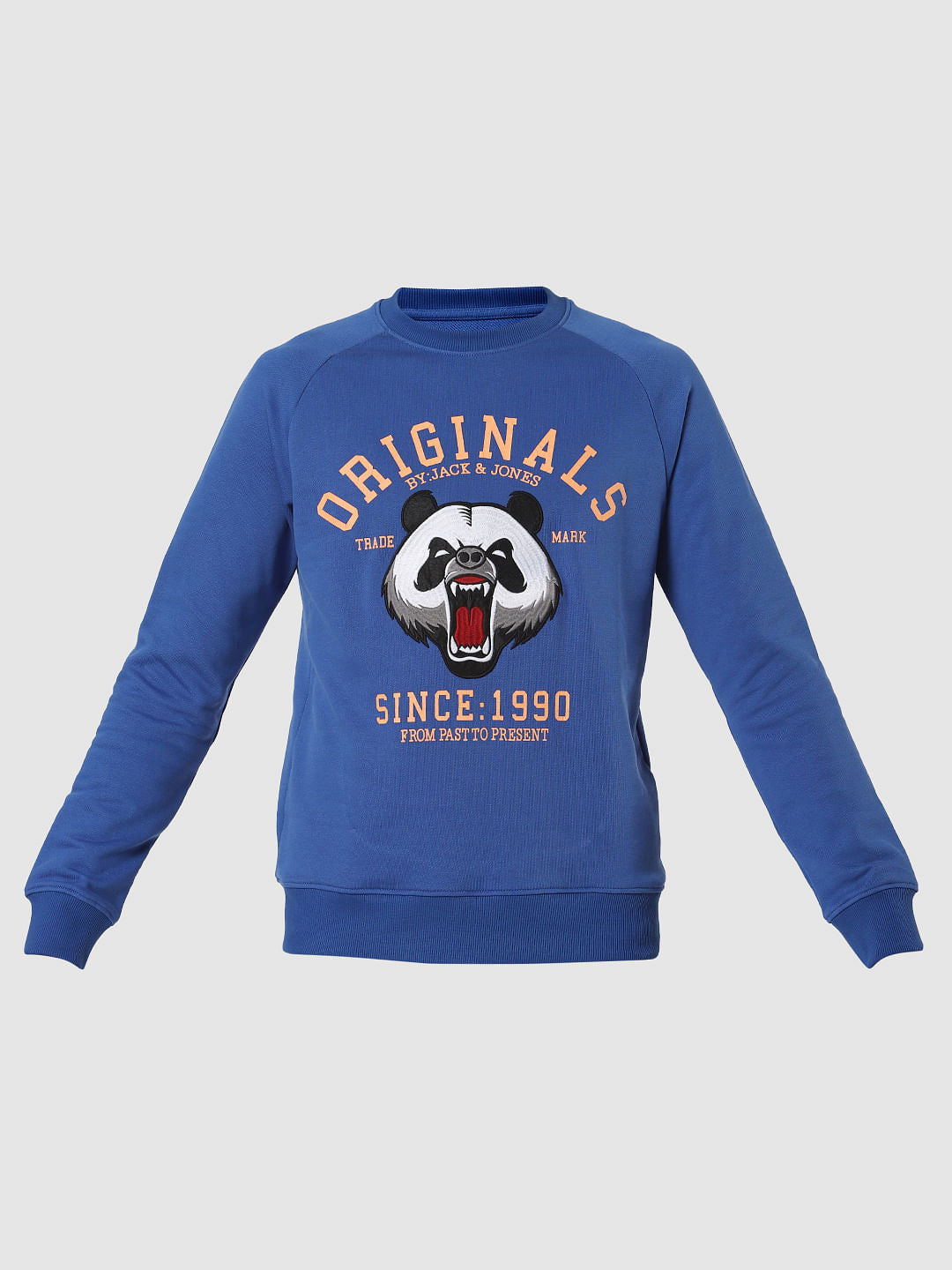 Blue Graphic Print Sweatshirt