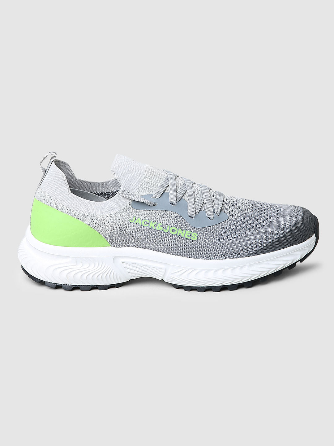 Grey Logo Print Sneakers