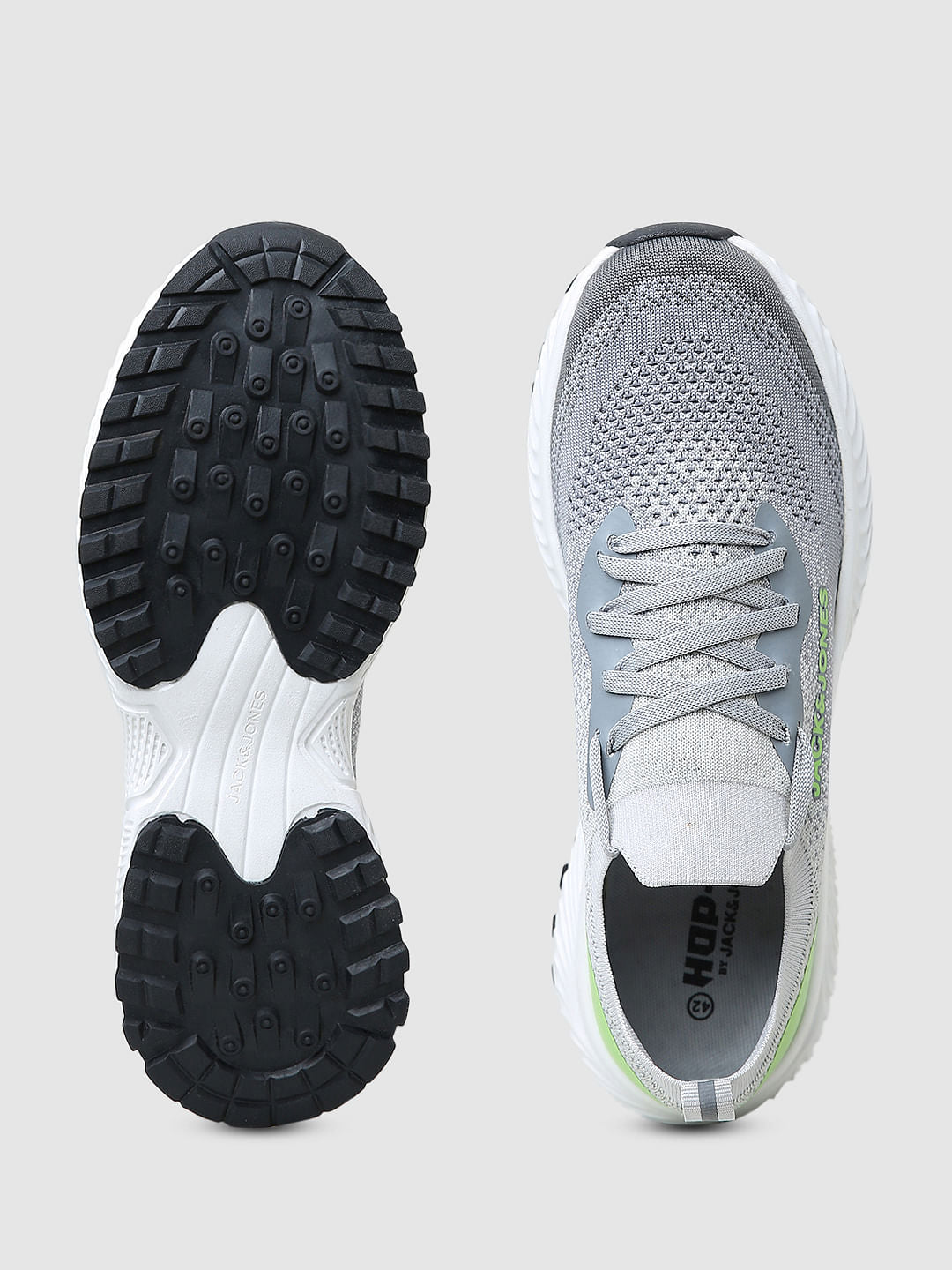 Grey Logo Print Sneakers