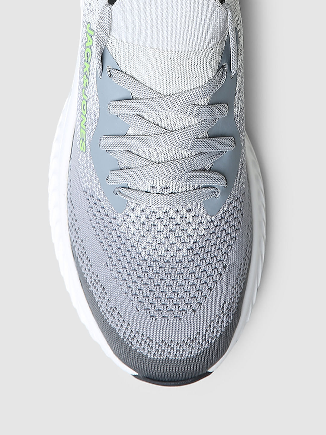 Grey Logo Print Sneakers