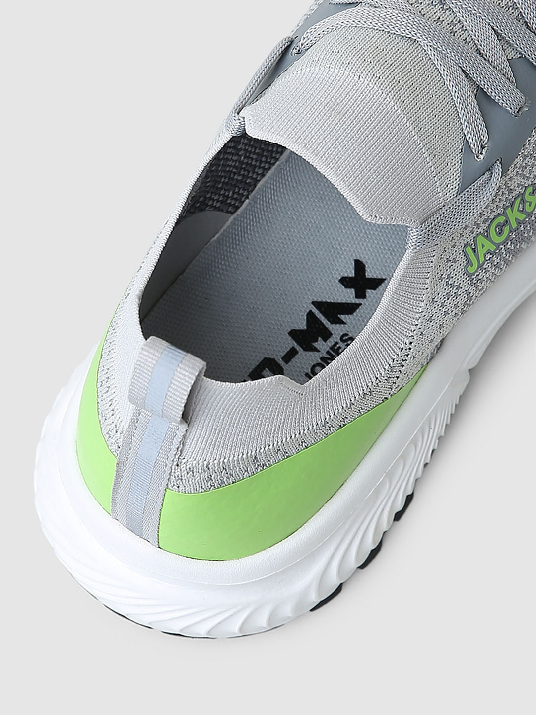 Grey Logo Print Sneakers