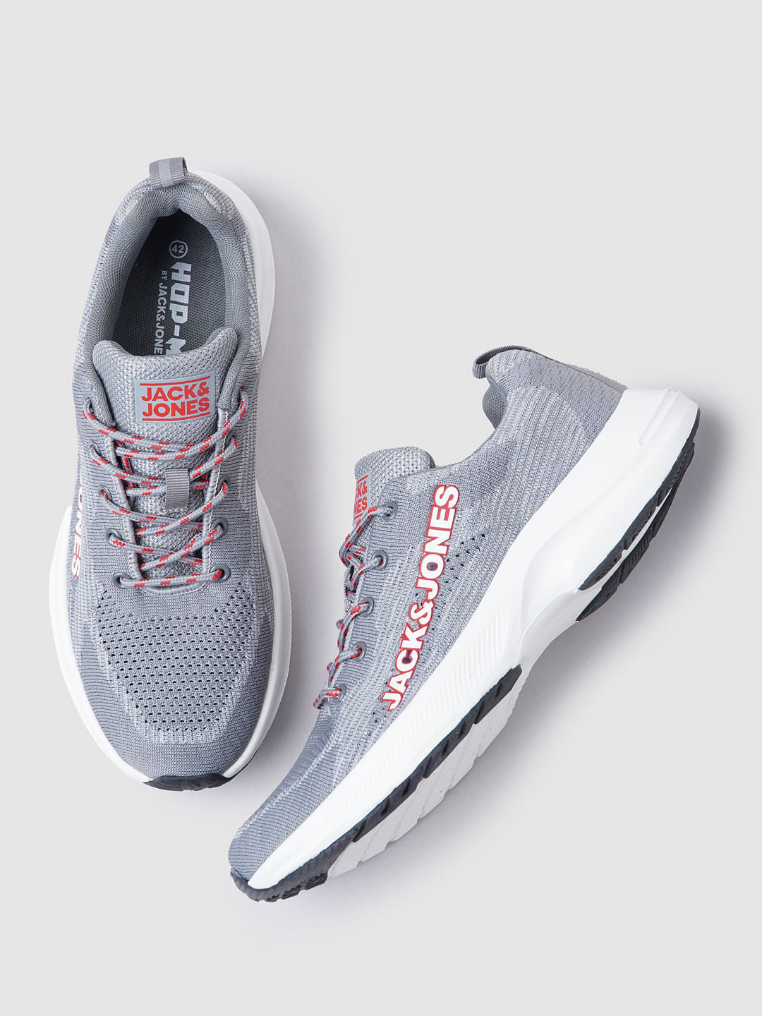 Grey Knit Sneakers