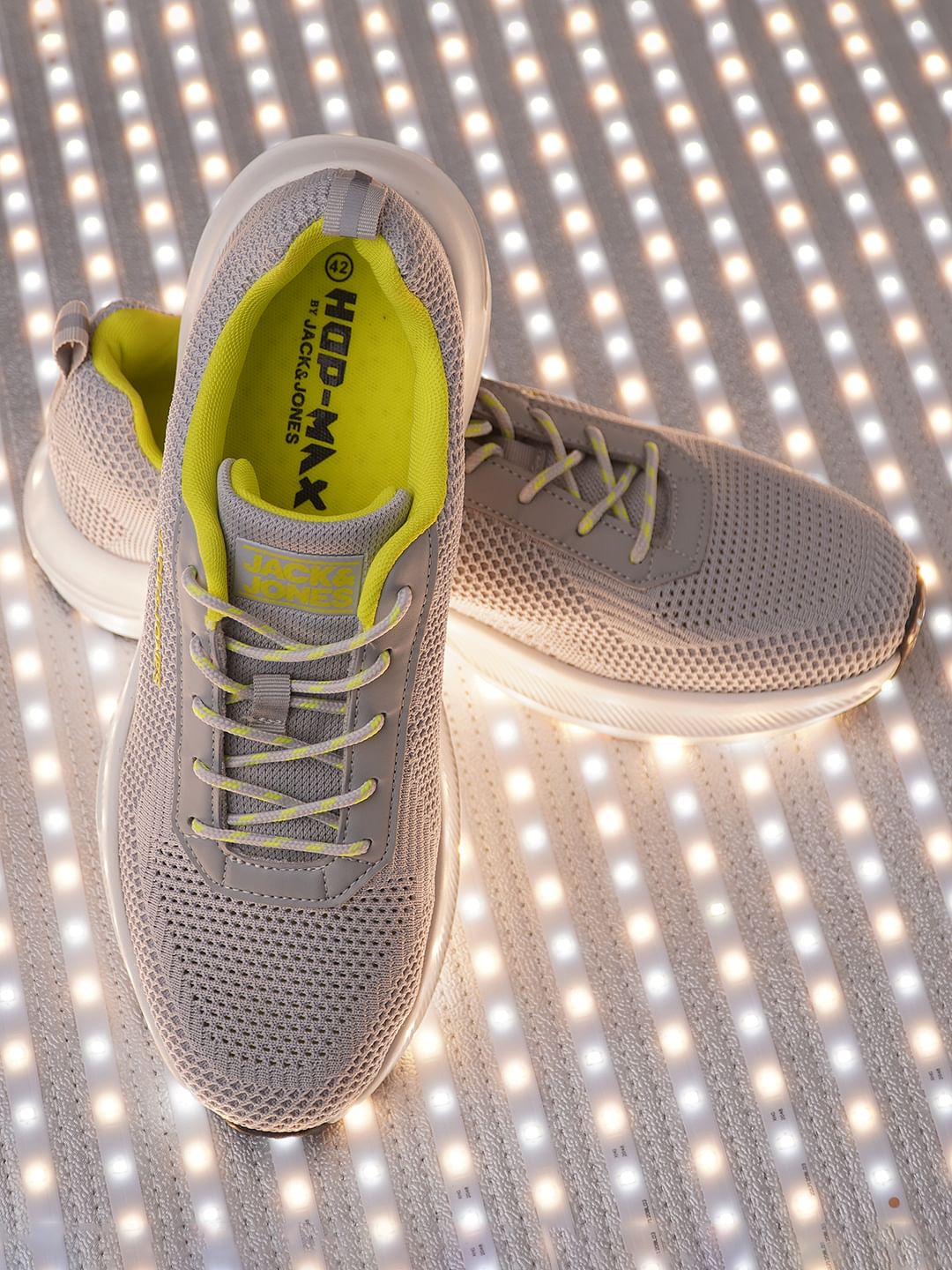 Grey Knit Sneakers - 6