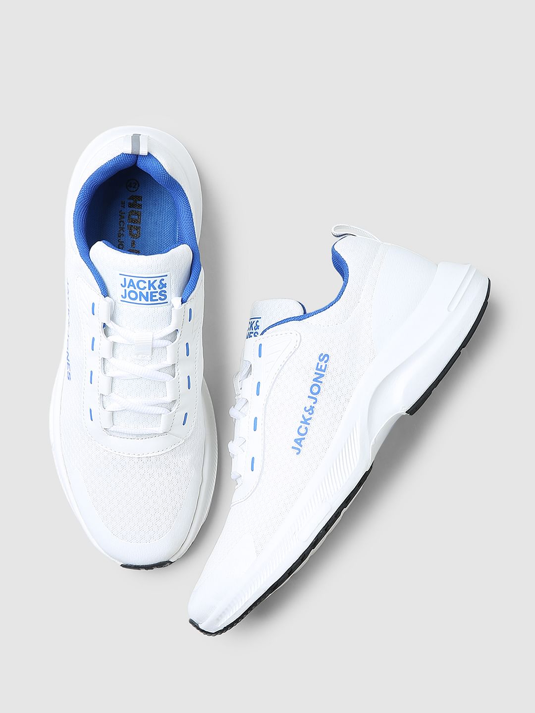 White Colourblocked Sneakers