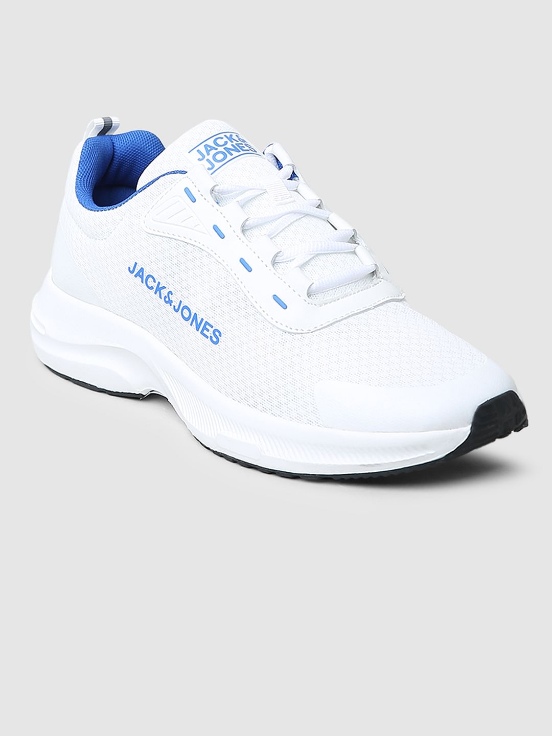 White Colourblocked Sneakers