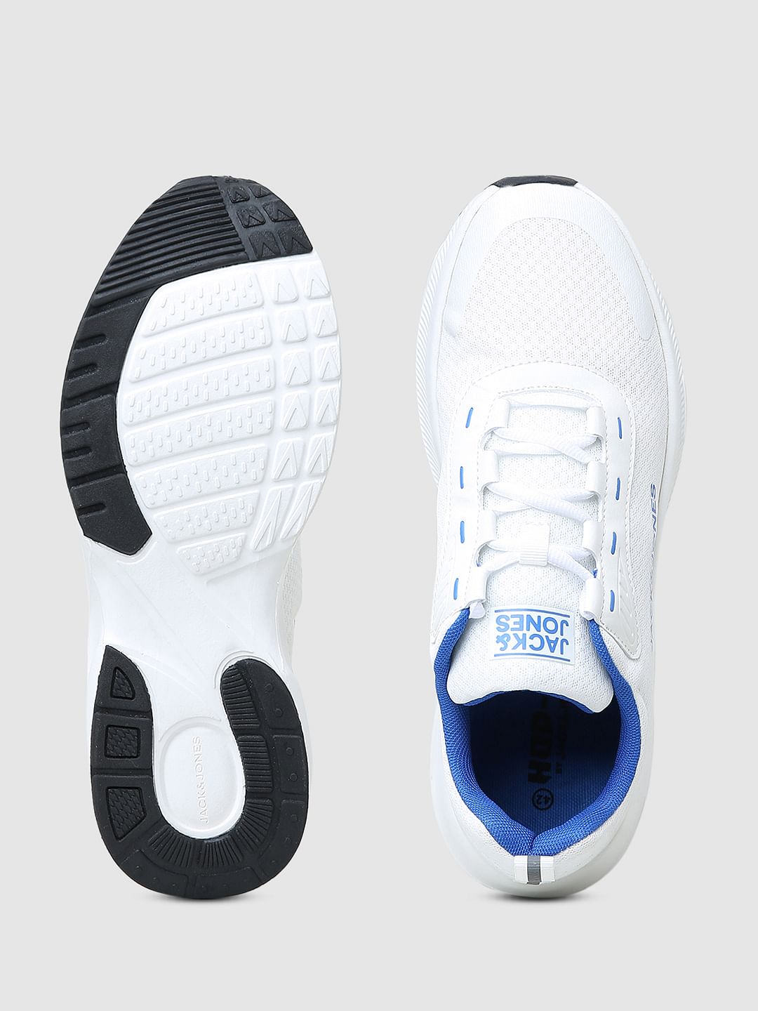 White Colourblocked Sneakers