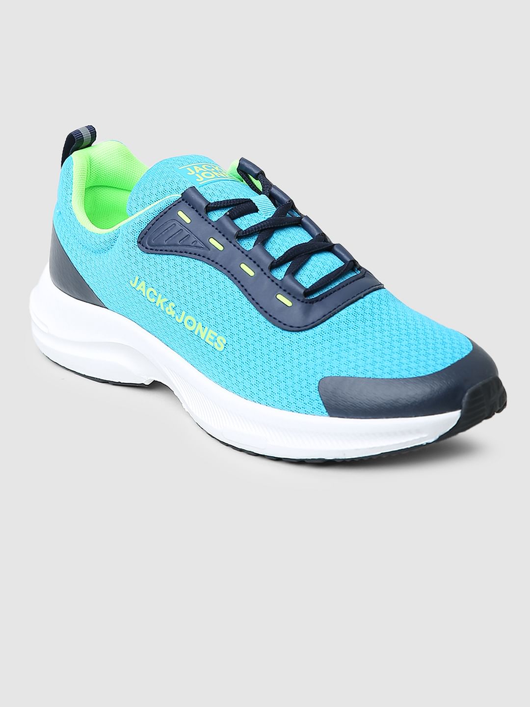 Neon Blue Colourblocked Sneakers