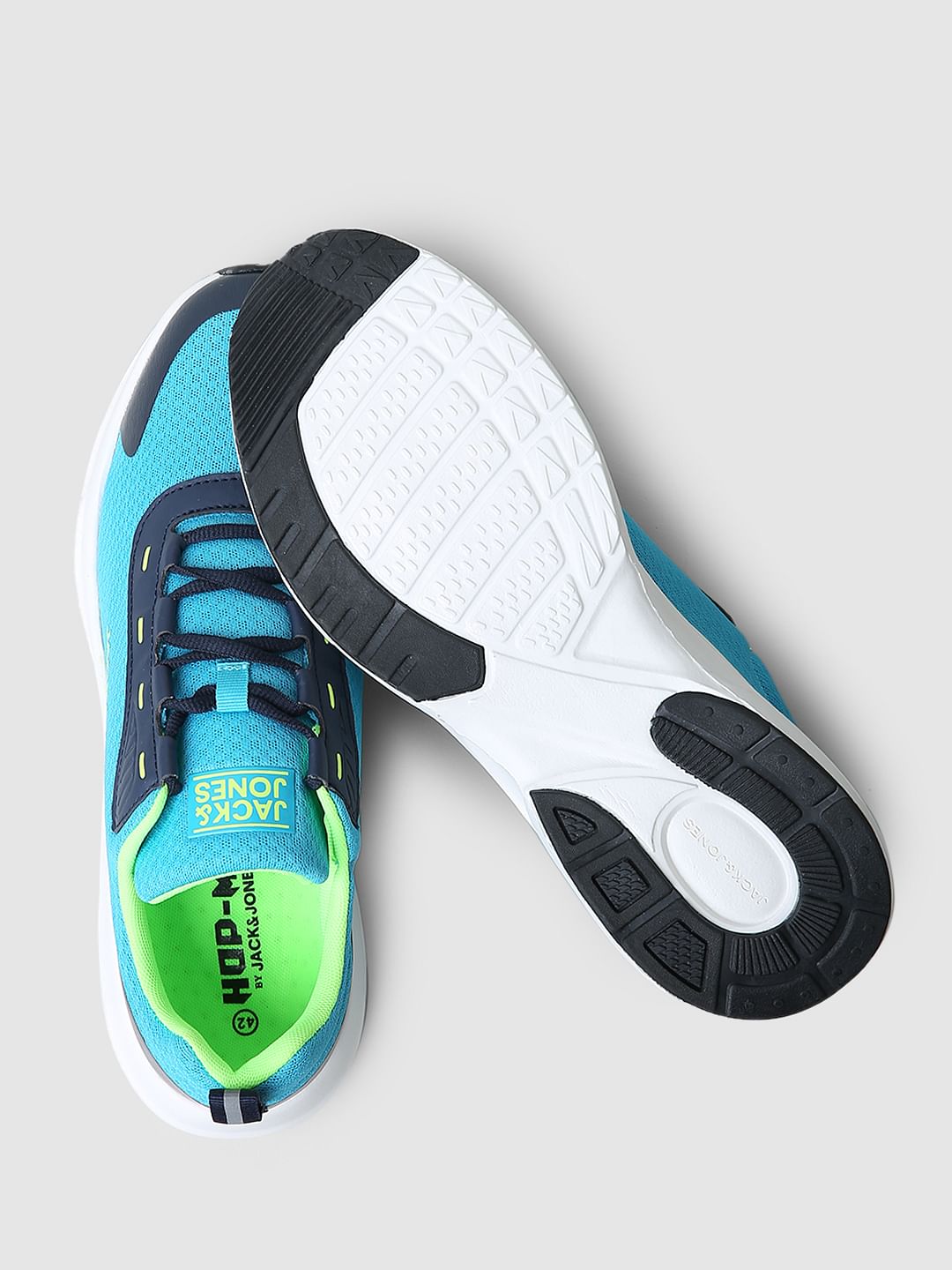 Neon Blue Colourblocked Sneakers